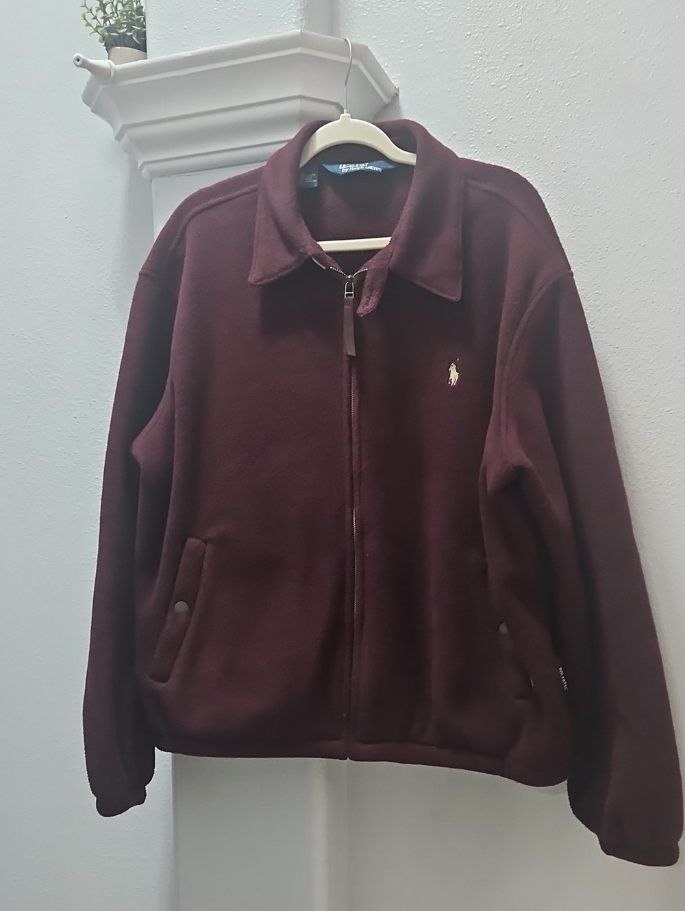 Polo Ralph Lauren Vinrage 1990s Polartec Fleece Jacket Maroon